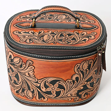 American Darling Jewelry Case Hand Tooled Genuine Leather Western Women Bag Handbag Purse | for Cute